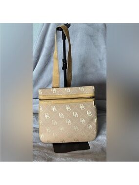 Dooney & Bourke Tan Beige Monogram Messenger Bag